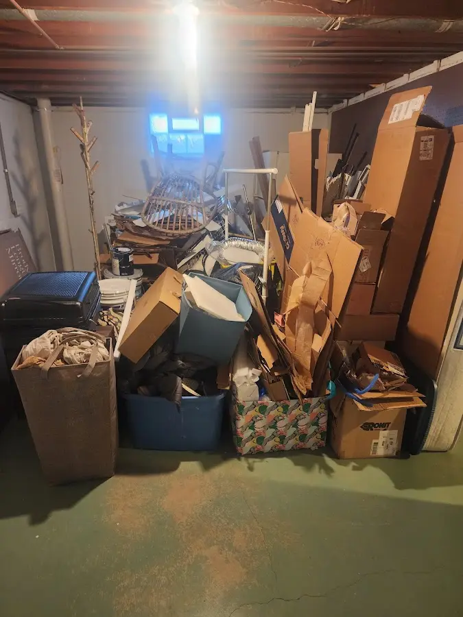 Roll-off dumpster container at job site for Yard Waste Dumpster Rental in Crozet